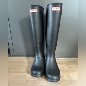 Tall Black Hunter Boots